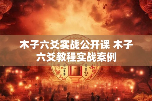 木子六爻实战公开课 木子六爻教程实战案例
