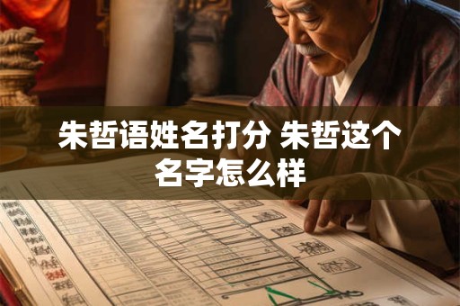 朱哲语姓名打分 朱哲这个名字怎么样