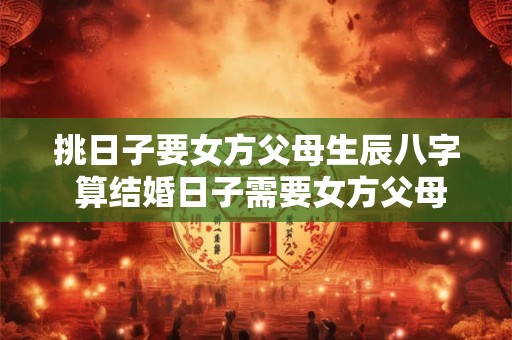 挑日子要女方父母生辰八字 算结婚日子需要女方父母的生辰八字吗