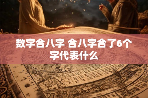 数字合八字 合八字合了6个字代表什么