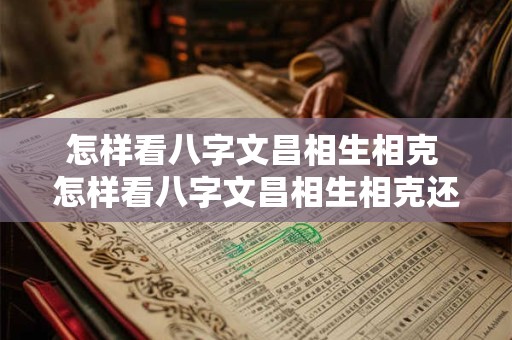 怎样看八字文昌相生相克 怎样看八字文昌相生相克还是相克