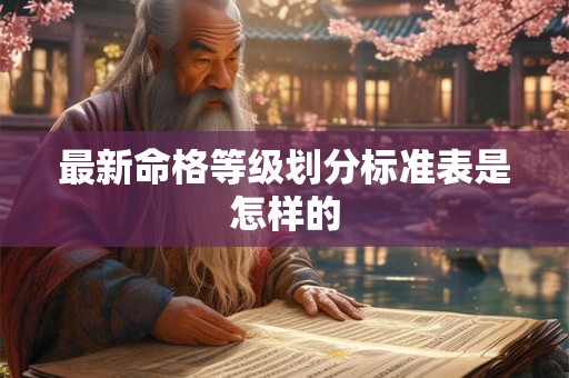 最新命格等级划分标准表是怎样的 最新命格等级划分标准表是怎样的