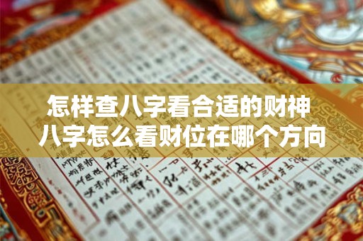 怎样查八字看合适的财神 八字怎么看财位在哪个方向