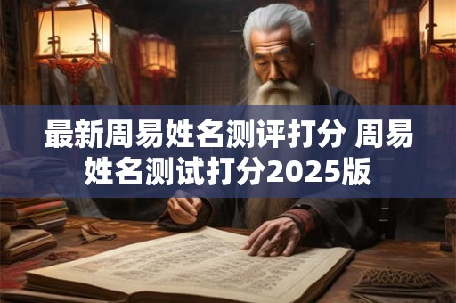 最新周易姓名测评打分 周易姓名测试打分2025版