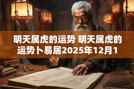 明天属虎的运势 明天属虎的运势卜易居2025年12月14日