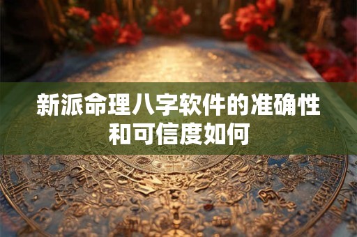 新派命理八字软件的准确性和可信度如何 新派命理八字软件的准确性和可信度如何