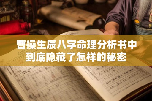 曹操生辰八字命理分析书中到底隐藏了怎样的秘密