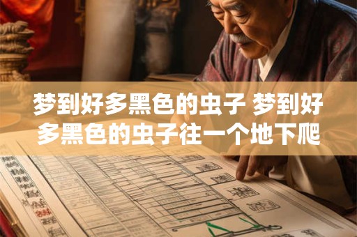 梦到好多黑色的虫子 梦到好多黑色的虫子往一个地下爬什么意思