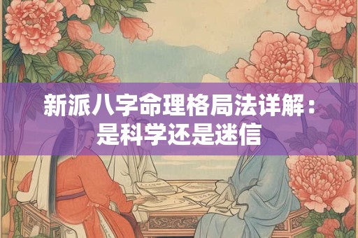 新派八字命理格局法详解:是科学还是迷信 新派八字命理格局法详解:是科学还是迷信