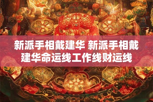 新派手相戴建华 新派手相戴建华命运线工作线财运线 新派手相戴建华 新派手相戴建华命运线工作线财运线