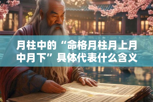 月柱中的“命格月柱月上月中月下”具体代表什么含义