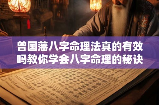 曾国藩八字命理法真的有效吗教你学会八字命理的秘诀是什么