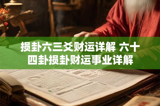 损卦六三爻财运详解 六十四卦损卦财运事业详解 损卦六三爻财运详解 六十四卦损卦财运事业详解