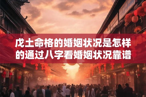 戊土命格的婚姻状况是怎样的通过八字看婚姻状况靠谱吗