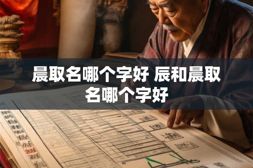 晨取名哪个字好 辰和晨取名哪个字好