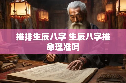 推排生辰八字 生辰八字推命理准吗