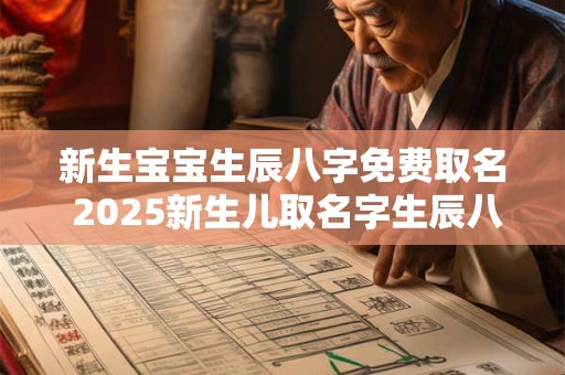 详细阅读:新生宝宝生辰八字免费取名 2025新生儿取名字生辰八字大全免费 新生宝宝生辰八字免费取名 2025新生儿取名字生辰八字大全免费