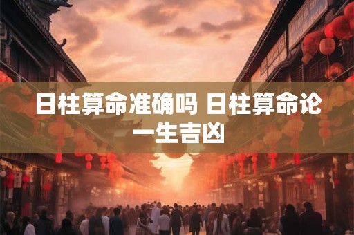 日柱算命准确吗 日柱算命论一生吉凶