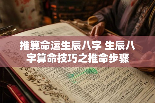 推算命运生辰八字 生辰八字算命技巧之推命步骤