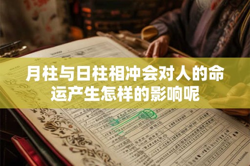 月柱与日柱相冲会对人的命运产生怎样的影响呢