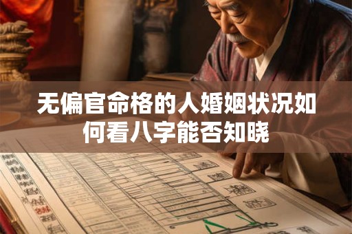 无偏官命格的人婚姻状况如何看八字能否知晓