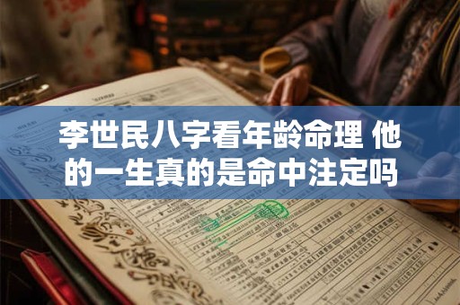李世民八字看年龄命理 他的一生真的是命中注定吗