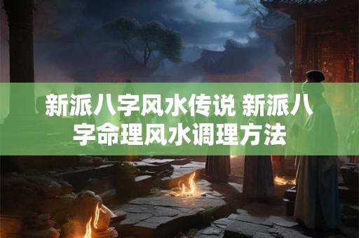 新派八字风水传说 新派八字命理风水调理方法