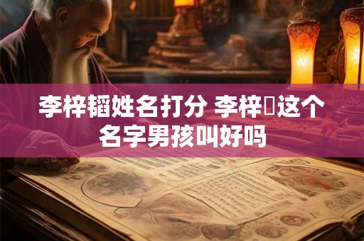 李梓韬姓名打分 李梓垚这个名字男孩叫好吗
