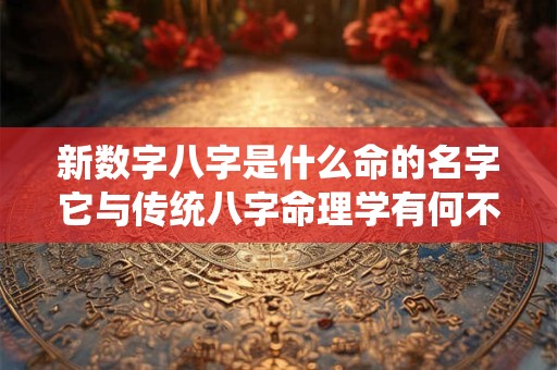 新数字八字是什么命的名字它与传统八字命理学有何不同