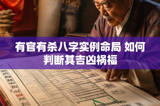 有官有杀八字实例命局 如何判断其吉凶祸福