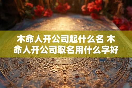木命人开公司起什么名 木命人开公司取名用什么字好