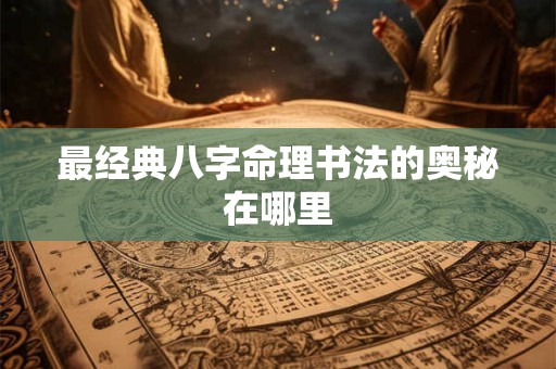 最经典八字命理书法的奥秘在哪里 最经典八字命理书法的奥秘在哪里