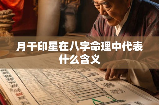 月干印星在八字命理中代表什么含义