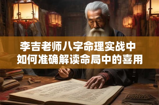 详细阅读:李吉老师八字命理实战中 如何准确解读命局中的喜用神 李吉老师八字命理实战中 如何准确解读命局中的喜用神