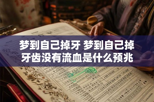 梦到自己掉牙 梦到自己掉牙齿没有流血是什么预兆