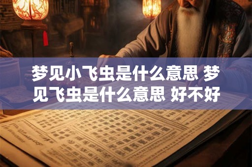 梦见小飞虫是什么意思 梦见飞虫是什么意思 好不好 代表什么