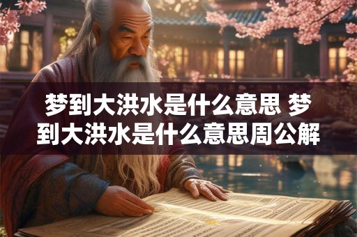 梦到大洪水是什么意思 梦到大洪水是什么意思周公解梦