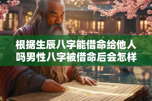 根据生辰八字能借命给他人吗男性八字被借命后会怎样