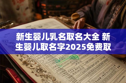 新生婴儿乳名取名大全 新生婴儿取名字2025免费取名