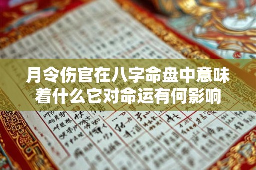 月令伤官在八字命盘中意味着什么它对命运有何影响