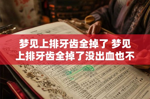 梦见上排牙齿全掉了 梦见上排牙齿全掉了没出血也不疼