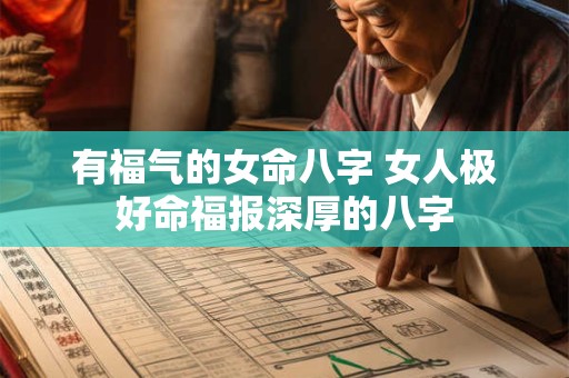 有福气的女命八字 女人极好命福报深厚的八字