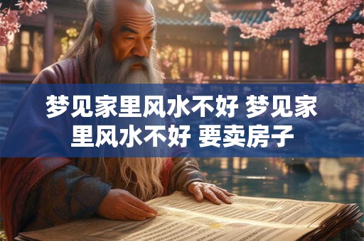 梦见家里风水不好 梦见家里风水不好 要卖房子