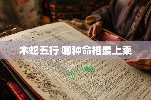 木蛇五行 哪种命格最上乘