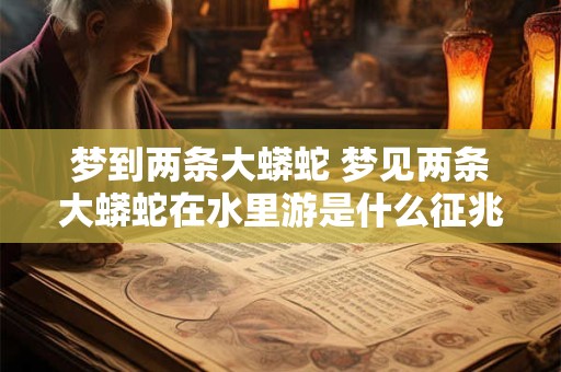梦到两条大蟒蛇 梦见两条大蟒蛇在水里游是什么征兆