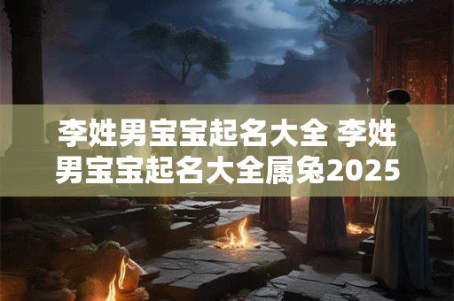 李姓男宝宝起名大全 李姓男宝宝起名大全属兔2025