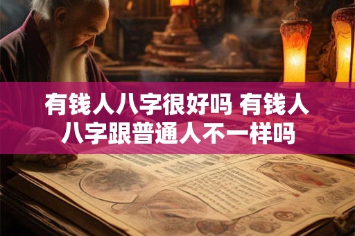 有钱人八字很好吗 有钱人八字跟普通人不一样吗