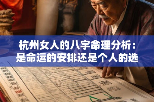 杭州女人的八字命理分析：是命运的安排还是个人的选择