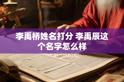 李禹桥姓名打分 李禹辰这个名字怎么样