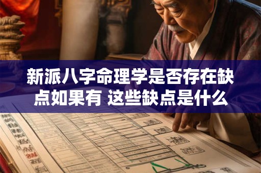 新派八字命理学是否存在缺点如果有 这些缺点是什么